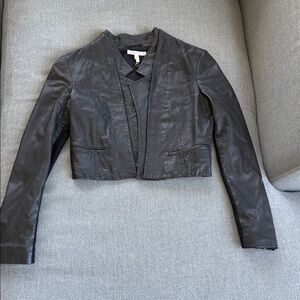 Twenty8Twelve Black Leather Cropped Jacket